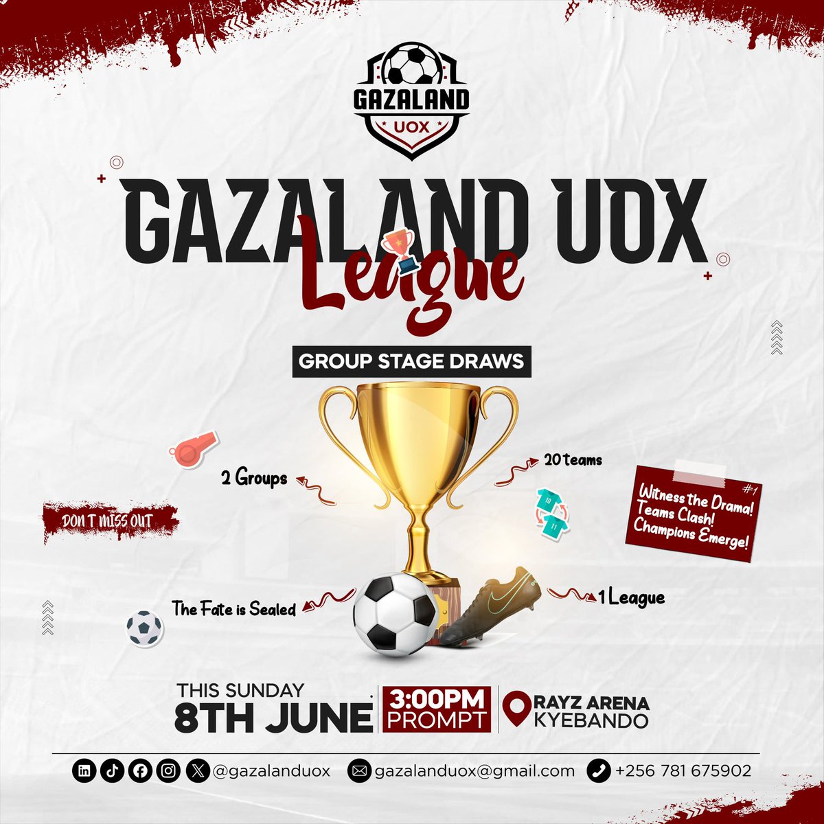 20 teams, 2 groups,#UOXLeague

Who plays who?

Find out tommorow