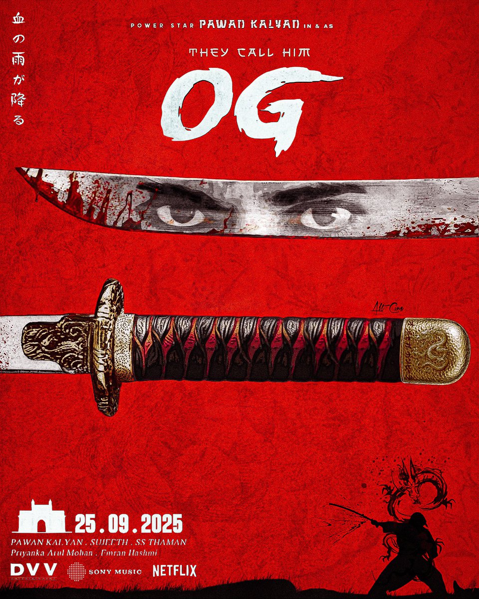 Altcine_'s tweet photo. Alternative Poster Design on They Call Him OG 🔥

@PawanKalyan  @DVVMovies  

Heavily inspired from - @bartoszkosowski 

#theycallhimog #og #pawankalyan #sujeeth #ssthaman https://t.co/yNyl1uucUb