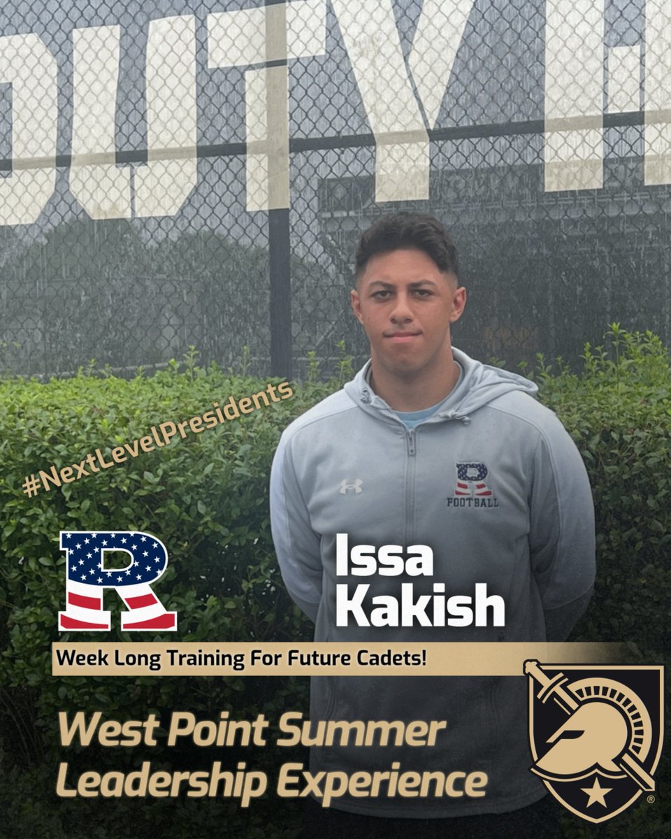 Ken Barger (@coachkenbarger) on Twitter photo 🎖️ Congratulations to Issa Kakish @IssaKa on being accepted into the West Point Summer Leadership Experience at the <a href="/WestPoint_USMA/">U.S. Military Academy at West Point</a>! 🇺🇸
Your leadership, discipline, and drive on and off the field make us proud. Best of luck, Issa — lead the way! 🫡💪 #FDRFootball #ArmyStrong 🎖️ Congratulations to Issa Kakish @IssaKa on being accepted into the West Point Summer Leadership Experience at the <a href="/WestPoint_USMA/">U.S. Military Academy at West Point</a>! 🇺🇸
Your leadership, discipline, and drive on and off the field make us proud. Best of luck, Issa — lead the way! 🫡💪 #FDRFootball #ArmyStrong
