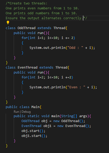 4021_Ashish's tweet photo. #Day5 of #100DaysOfCode 
Today I tackled one of the core OOPs concepts in Java — Multithreading!
Covered:
Thread class &amp; Runnable interface
Thread methods &amp; constructors
Thread priorities
Feeling confident handling multiple tasks in parallel! 💪 #Java #LetsCodeTogether #Oops https://t.co/1zyr9Ts0XQ