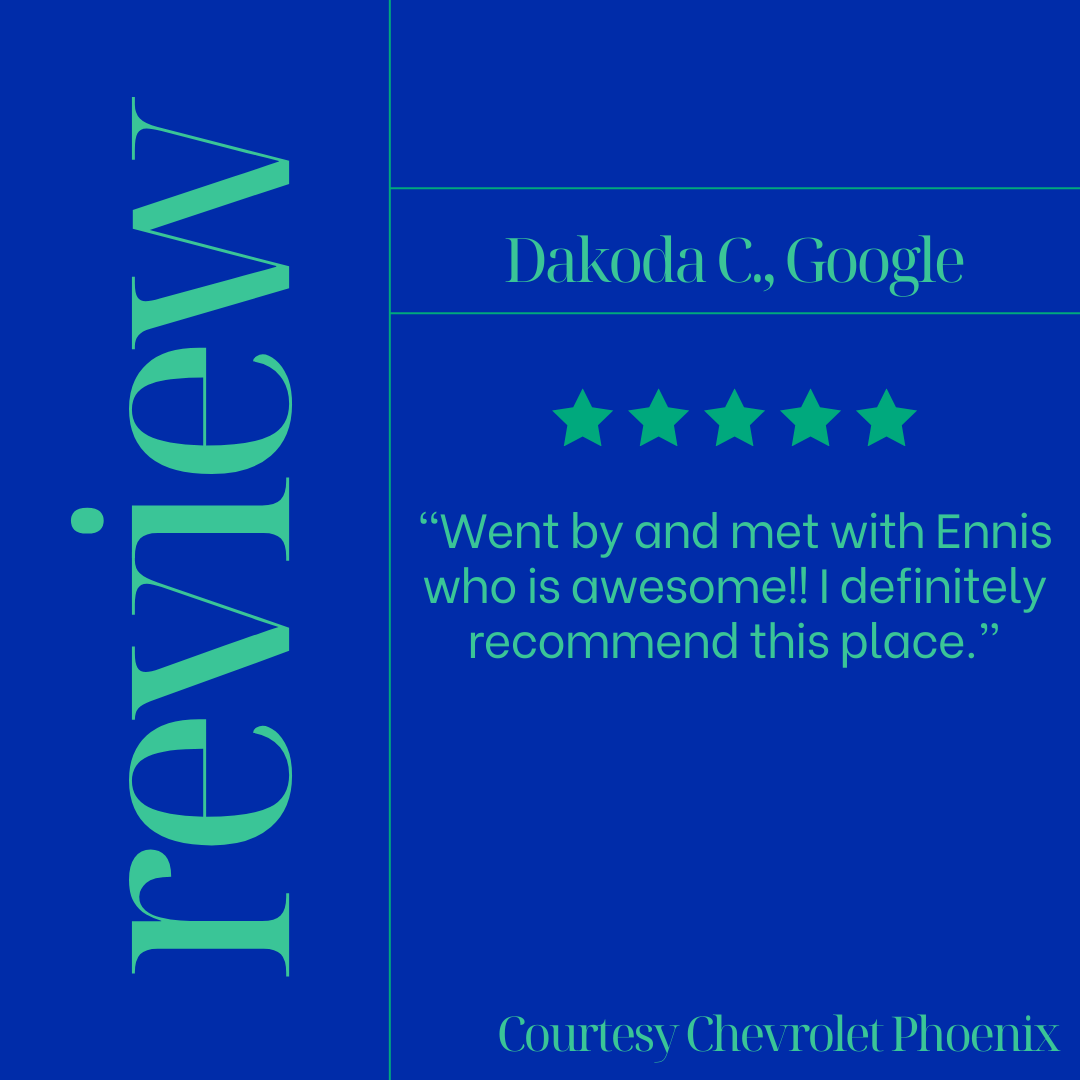 CourtesyChevCom's tweet image. Thanks so much, Dakoda! Ennis will be happy to hear your feedback. We appreciate the recommendation and hope to see you again soon!