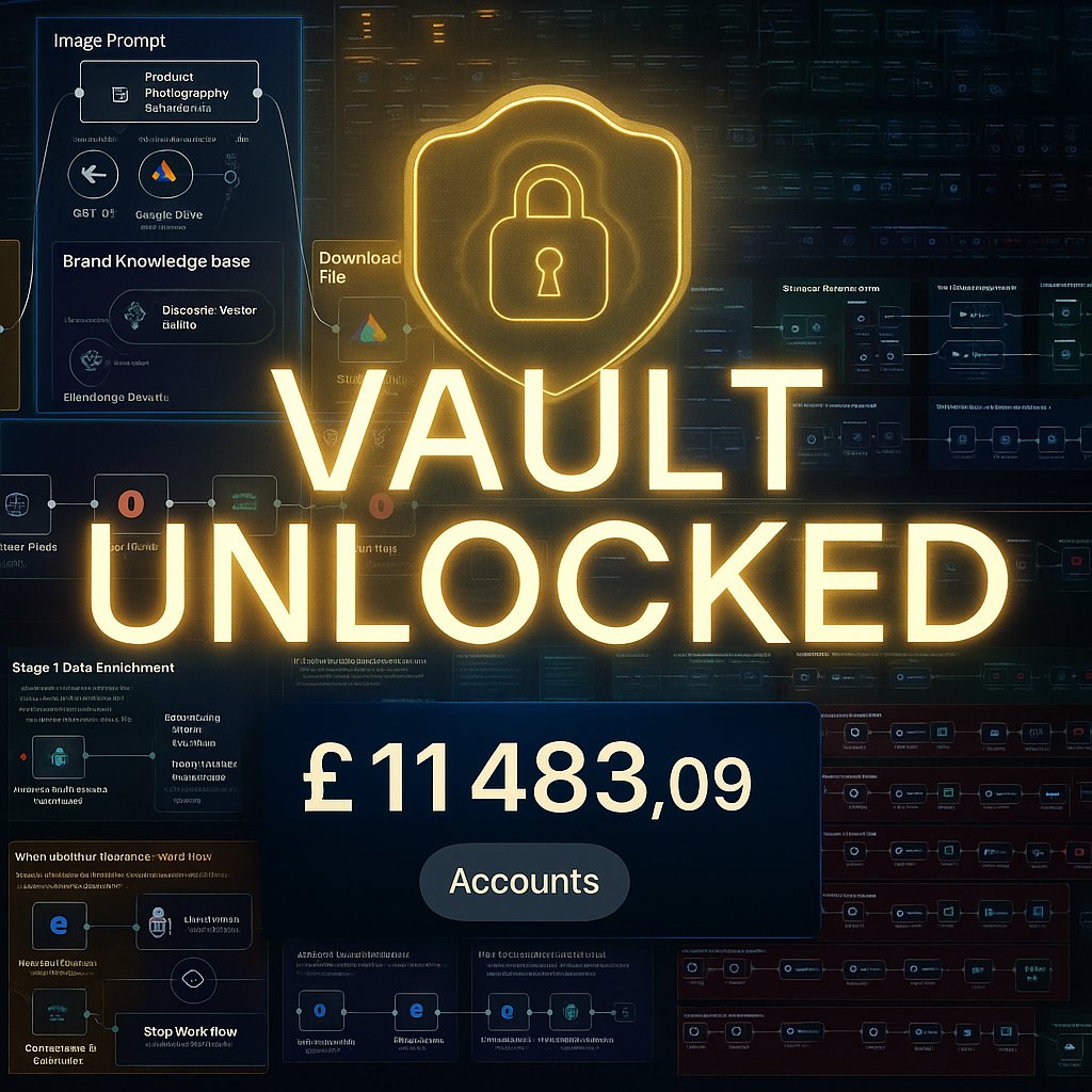 Just leaked my entire automation vault for free.

$12K in sales last few days using these n8n workflows:

- Customer support agent
- SDR agents that close themselves
- YouTube content farms
- Lead gen machines
- Competitor spy tools

Complete beginner? Expert? Business owner