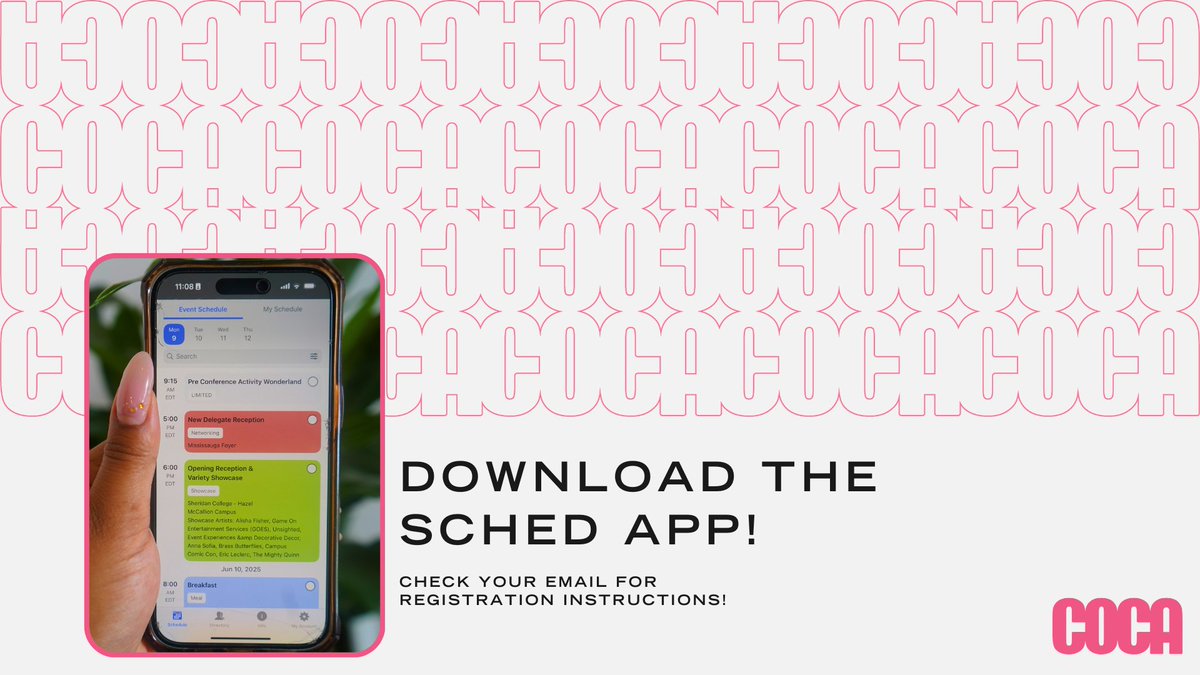 The Sched app is your go-to resource hub for all things going on during Conference week!🔥Download the app today! 📲

We are 2 days away from the start of the conference, check your email for important info &amp; get prepared for an exciting week! 

Details ➡️ bit.ly/3HlvyPp