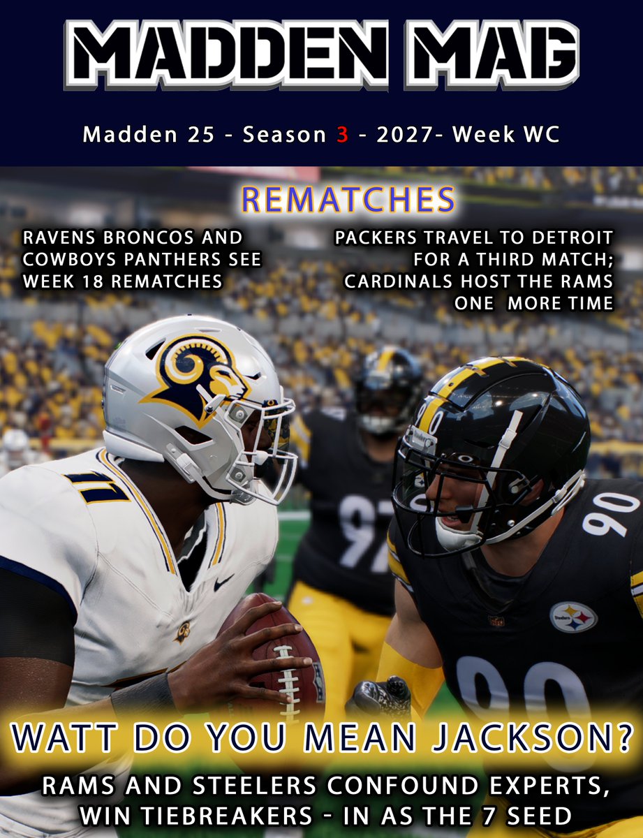 4thSL's tweet image. SHOCKING BREAKING NEWS!
Despite the game claiming the 7th seeds were clinched by Colts and Seahawks, both teams are not in the playoffs for WC weekend as the Steelers and Rams appear to have won the tie breakers!