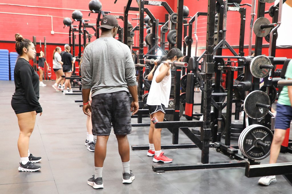 The LHS Weight Room is busy! #angryred