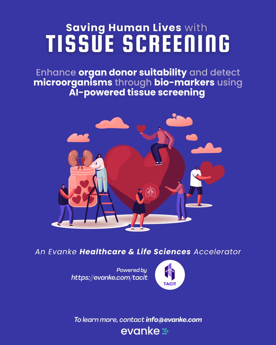 evankea3's tweet photo. At Evanke, we're proud to support life-saving innovation.
Our AI-powered tissue screening enhances 𝐨𝐫𝐠𝐚𝐧 𝐝𝐨𝐧𝐨𝐫 𝐬𝐮𝐢𝐭𝐚𝐛𝐢𝐥𝐢𝐭𝐲 and detects 𝐦𝐢𝐜𝐫𝐨𝐨𝐫𝐠𝐚𝐧𝐢𝐬𝐦𝐬 𝐯𝐢𝐚 𝐛𝐢𝐨𝐦𝐚𝐫𝐤𝐞𝐫𝐬, helping improve transplant outcomes and accelerate diagnostics. https://t.co/9BYO7vqOyo