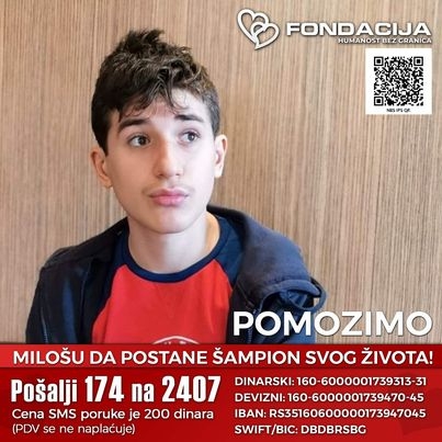 <a href="/AnaBekuta1/">Ana Bekuta</a> Zamolila bih vas da podelite za mog sina Miloša,ako možete i na instagramu.