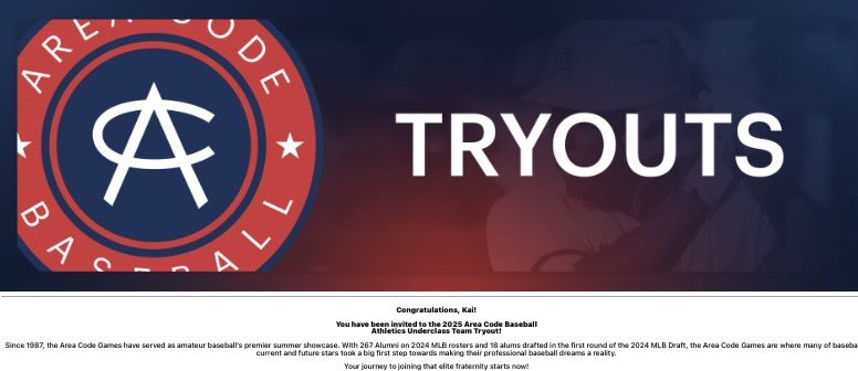 Looking forward to the Area Code tryout.