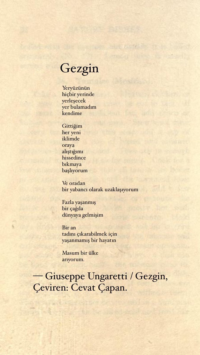 onurbayazit_'s tweet image. yeryüzünün
hiçbir yerinde
yerleşecek
yer bulamadım
kendime.
— giuseppe ungaretti / gezgin, çev: cevat çapan.