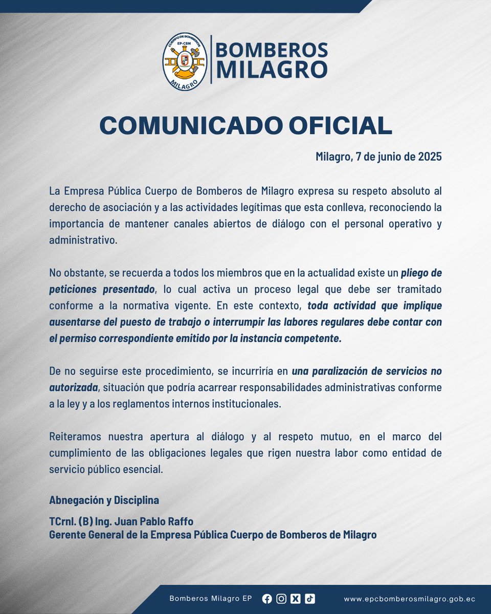 Comunicado.