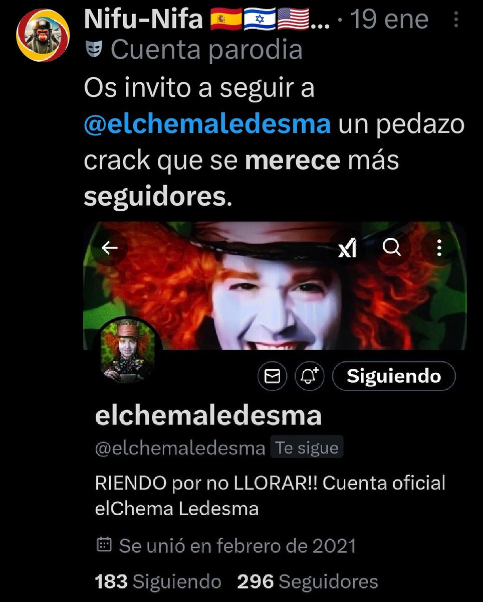 A principios de este año decidí dejar tiktok, la censura insoportable me impedía poder expresarme con libertad, con apenas 300 seguidores alguien creyó en mi, 5 meses más tarde ya somos 4000 amigos, nunca dejaré de agradecerte aquella primera ayuda, siempre a tu lado