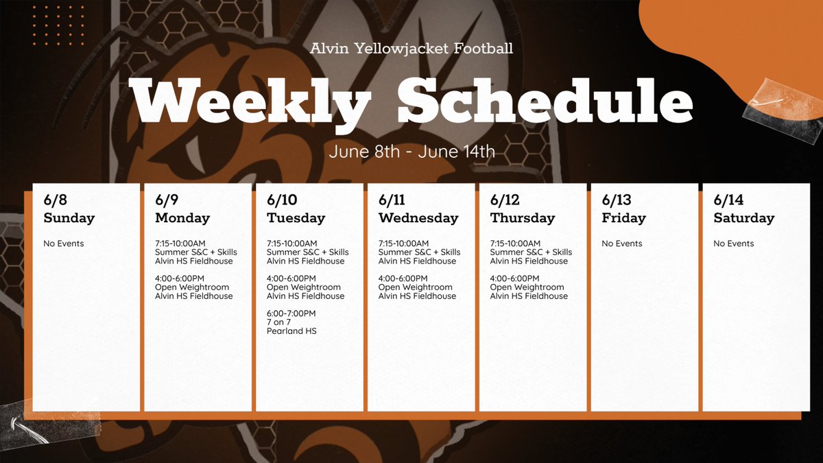 Let's go! Summer S&amp;C Camp plus Skills &amp; Drills starts this Monday. 7:15am for all incoming 7th-12th football athletes. Walk-up registration will be available. Athletes, remember to bring your flats, cleats, and a water bottle. See y'all Monday! #JACKETPRIDE!