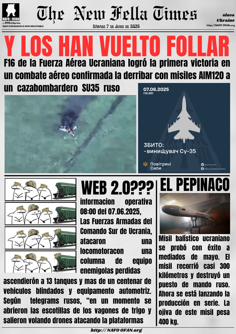 FELLApress🗽
Un 🧱reflexivo

SEMANA DE DISGUSTOS PUTINEJOS
y lo que queda. 
Mientras Rusia se dedica desde hace tiempo a estrellarse con el muro "elástico" de los defensores ucranianos, bombardear civiles, colocar banderitas (para posteriormente ser lapidados por drones) con el