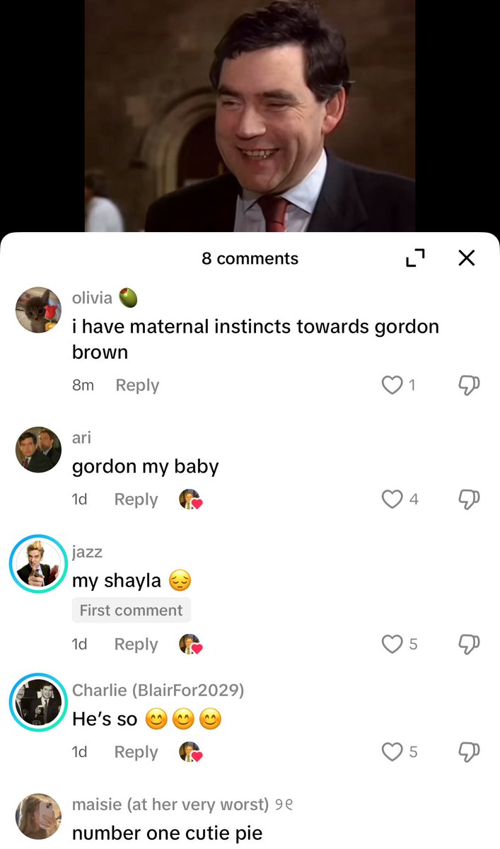 snl2OO8's tweet image. Obsessed with the way the kids talk about former British prime minister Gordon brown on tiktok