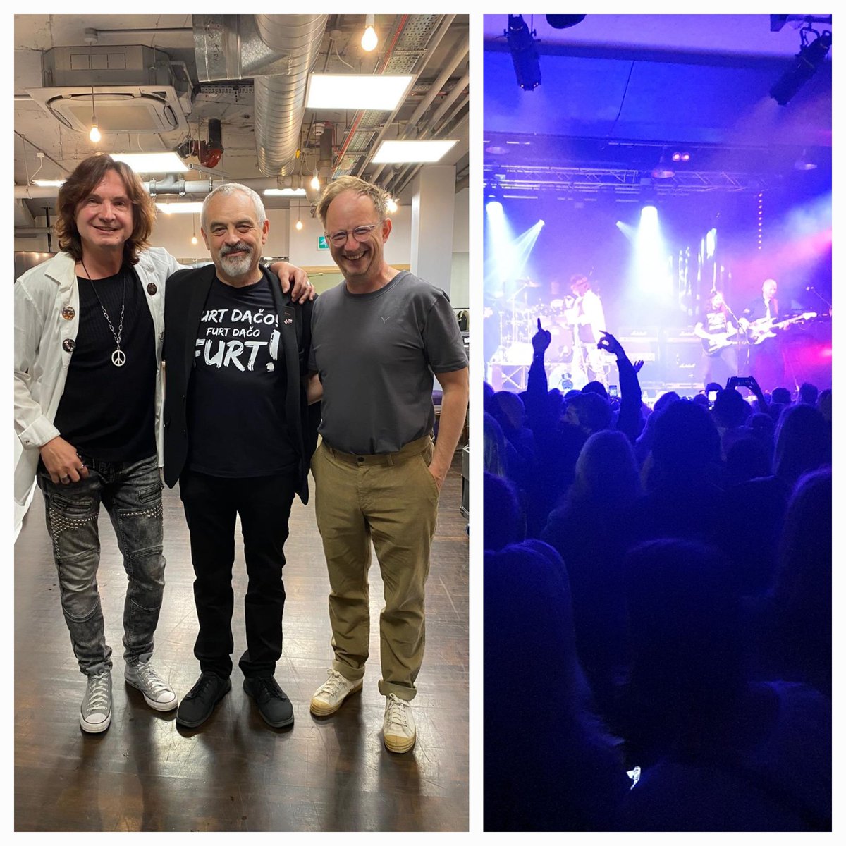 What a night! Never thought I'd see Tublatanka, the band of my youth in London. But I did and enjoyed the gig tremendously. Talk about trip down memory lane! Here w/ band's frontman Maťo Ďurinda and the Slovak entrepreneur "Pishter" Krasňanský who made the concert happen. Thanks!