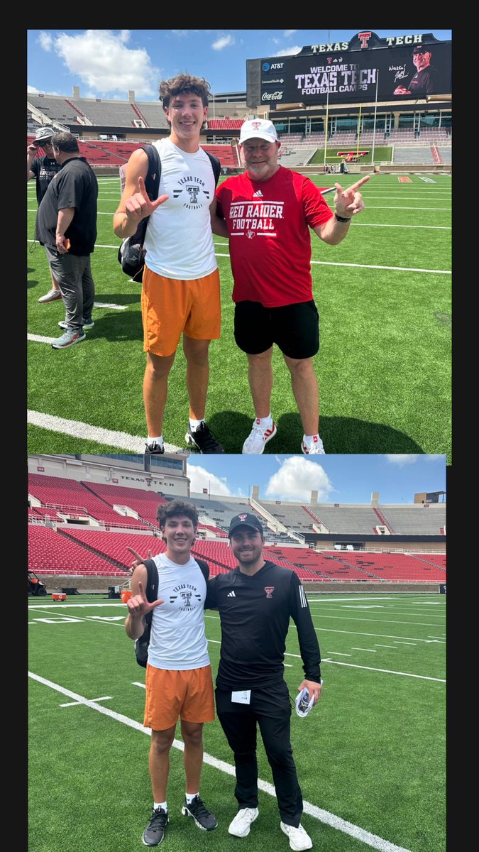 j_hossmannlees's tweet image. Had a great camp at Texas Tech
- Hit a 50 yarder with @CoachKennyPerry in my ear trying to distract me
- Kickoff got padded down around -6
@Coach_Conry @CoachDaPrato
@Coach_AAnand @CoachRJackson34 @CoachPollockCU
@8nicknovak @NewGenKicking @kt_recruiting