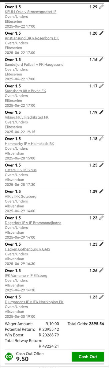 Strictly Over 1.5 goals train💰💰✅

Whole month train🤝🏾

⚽🏃🏿Kick off 15:00

I just placed a bet with Betway. Tap here to copy my bet or search for this booking code in the Multi Bet betslip BW3A32972 betway.co.za/bookabet/BW3A3…