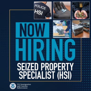 Join our team and analyze, survey &amp; assess property seized by ICE Homeland Security Investigations.  

You must: 

📌Be a U.S. citizen 

📌Pass a background check &amp; drug screen 

📌Be legally allowed to carry a firearm 

💻Apply online: usajobs.gov/job/837967700
