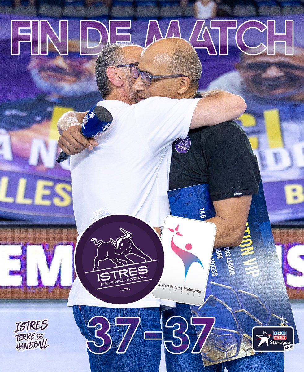 Istres Provence Handball (@istreshb) on Twitter photo ๐ฌ ๐๐น๐ฎ๐ฝ ๐ฑ๐ฒ ๐ณ๐ถ๐ป ๐
Les taureaux terminent la saison sur un match nul face ร Cesson. Sโen est suivi un vibrant hommage ร nos joueurs sur le dรฉpart, ainsi quโun รฉmouvant au revoir ร nos entraineurs emblรฉmatiques ๐๐ถ๐น๐น๐ฒ๐ ๐๐ฒ๐ฟ๐ผ๐ et ๐๐ฒ๐ป๐ฎ๐น๐ถ ๐๐ฎ๐ด๐ต๐ผ๐๐ฎ๐ฐ๐ต. ๐ฌ ๐๐น๐ฎ๐ฝ ๐ฑ๐ฒ ๐ณ๐ถ๐ป ๐
Les taureaux terminent la saison sur un match nul face ร Cesson. Sโen est suivi un vibrant hommage ร nos joueurs sur le dรฉpart, ainsi quโun รฉmouvant au revoir ร nos entraineurs emblรฉmatiques ๐๐ถ๐น๐น๐ฒ๐ ๐๐ฒ๐ฟ๐ผ๐ et ๐๐ฒ๐ป๐ฎ๐น๐ถ ๐๐ฎ๐ด๐ต๐ผ๐๐ฎ๐ฐ๐ต.