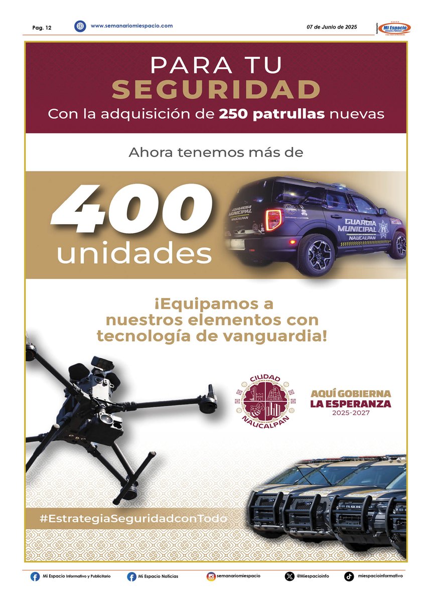 #MiEspacioInforma #miespacionoticias
<a href="/seguidores/">seguidores</a>
#ediciondigital 1164 07 Junio 2025
Les compartimos la liga de nuestra página , aquí podrás descargar la edición en #PDF con lo más relevante en noticias de tus #Municipios y  #publicidad #AgradecemosSuPreferencia