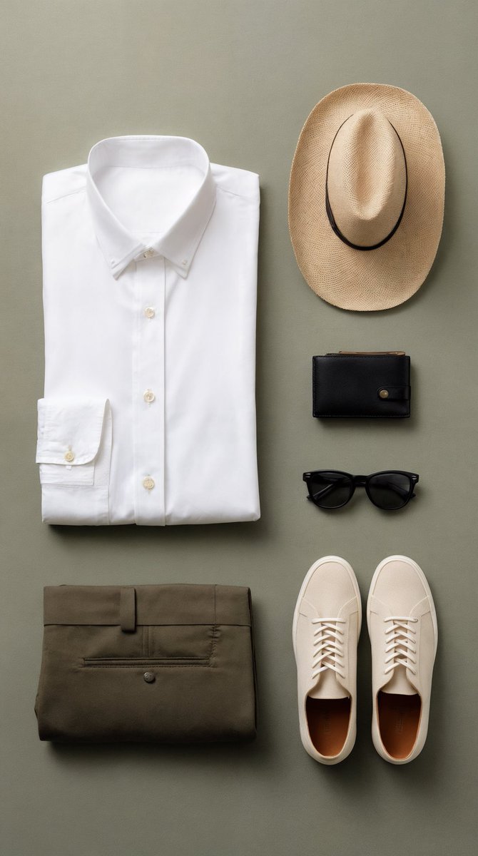J_C_Prompt's tweet photo. Summer Wardrobe. A visual series of AI-styled flat lays, a versatile summer wardrobe. Effortless elegance, breezy linens, earthy tones.

#GenAI #AIgenerated #GenerativeAI #AIart #FashionAI #AIfashion #AIstyling #AIdesign #AIcreativity https://t.co/IJfLAHeoKb