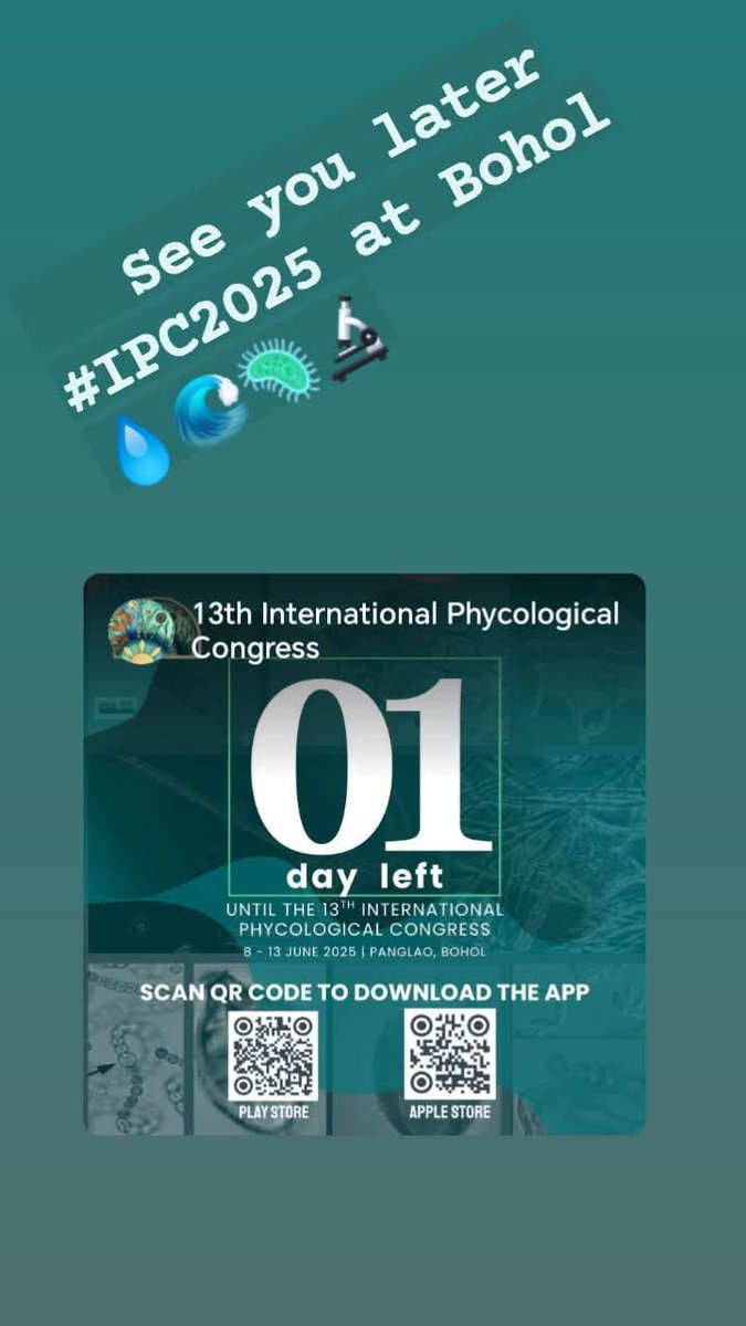 See you later at #IPC2025 please follow @acrossphycoverse on IG and threads for content and scicomm and latest on #IPC2025 💧🌊🔬🦠