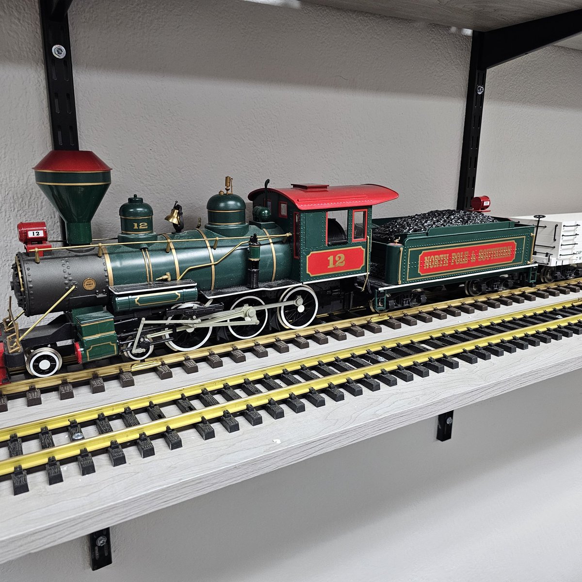 MojaveRailroad's tweet photo. Bachmann G Scale Christmas Train. Used but runs great. $149.95 and it is all yours. ##westsidetrains #lasvegas #hobbystore #trainstore #modelrailroading #gscaletrains https://t.co/OTjV9ULv32