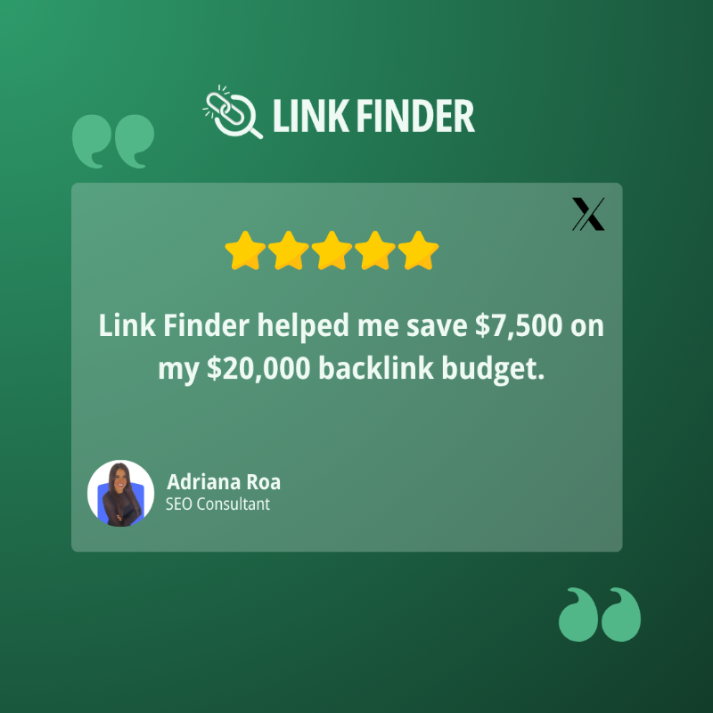 LinkFinderOK's tweet photo. She saved $7,500 on backlinks and digital PR with this revolutionary AI tool.

🔥 Find links from 400k+ websites and compare prices across 30+ platforms to always buy at the best price.

👉 Try it for free at https://t.co/Jib4EHIKOA
