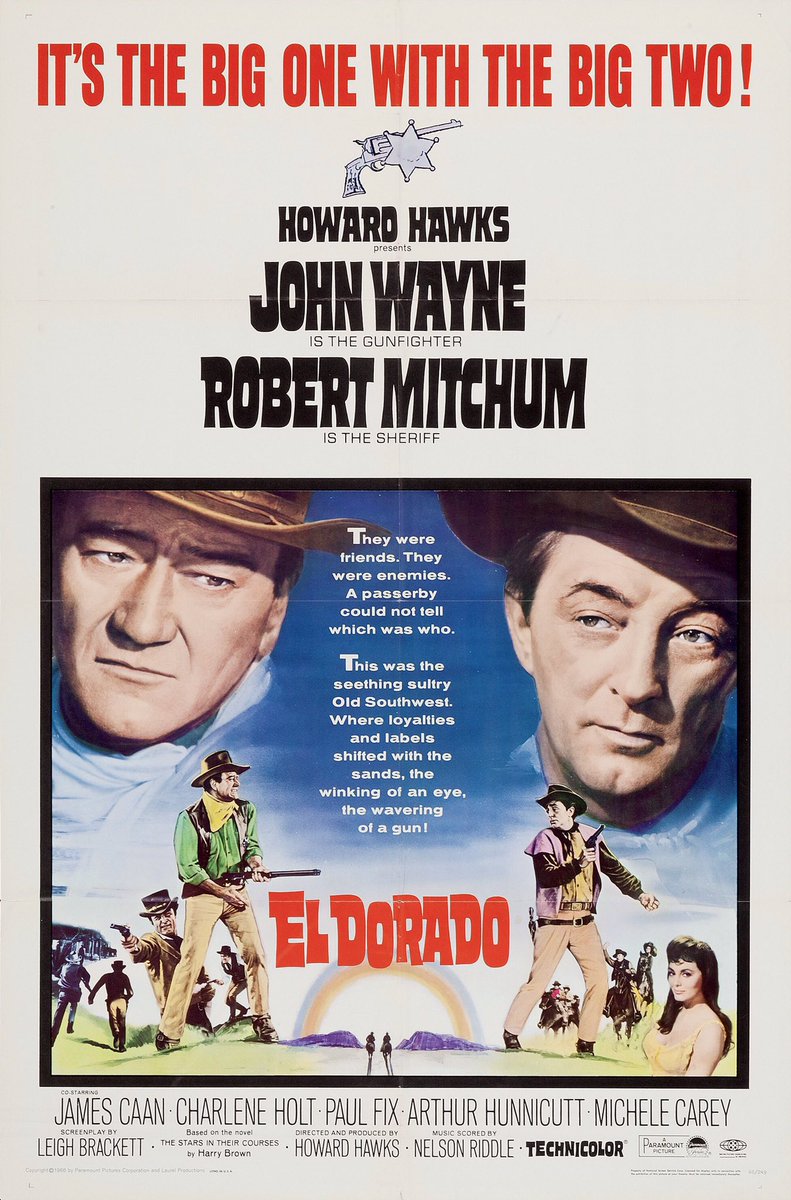 FilmNewsNos's tweet photo. 🎬MOVIE HISTORY: 58 years ago today, June 7, 1967 the movie ‘El Dorado’ opened in theaters!

#JohnWayne #RobertMitchum #JamesCaan #CharleneHolt #PaulFix #ArthurHunnicutt #MicheleCarey #RGArmstrong #EdAsner #ChristopherGeorge #MarinaGhane #RobertDonner #JohnnyCrawford #JohnGabriel https://t.co/4k0GjzpGug