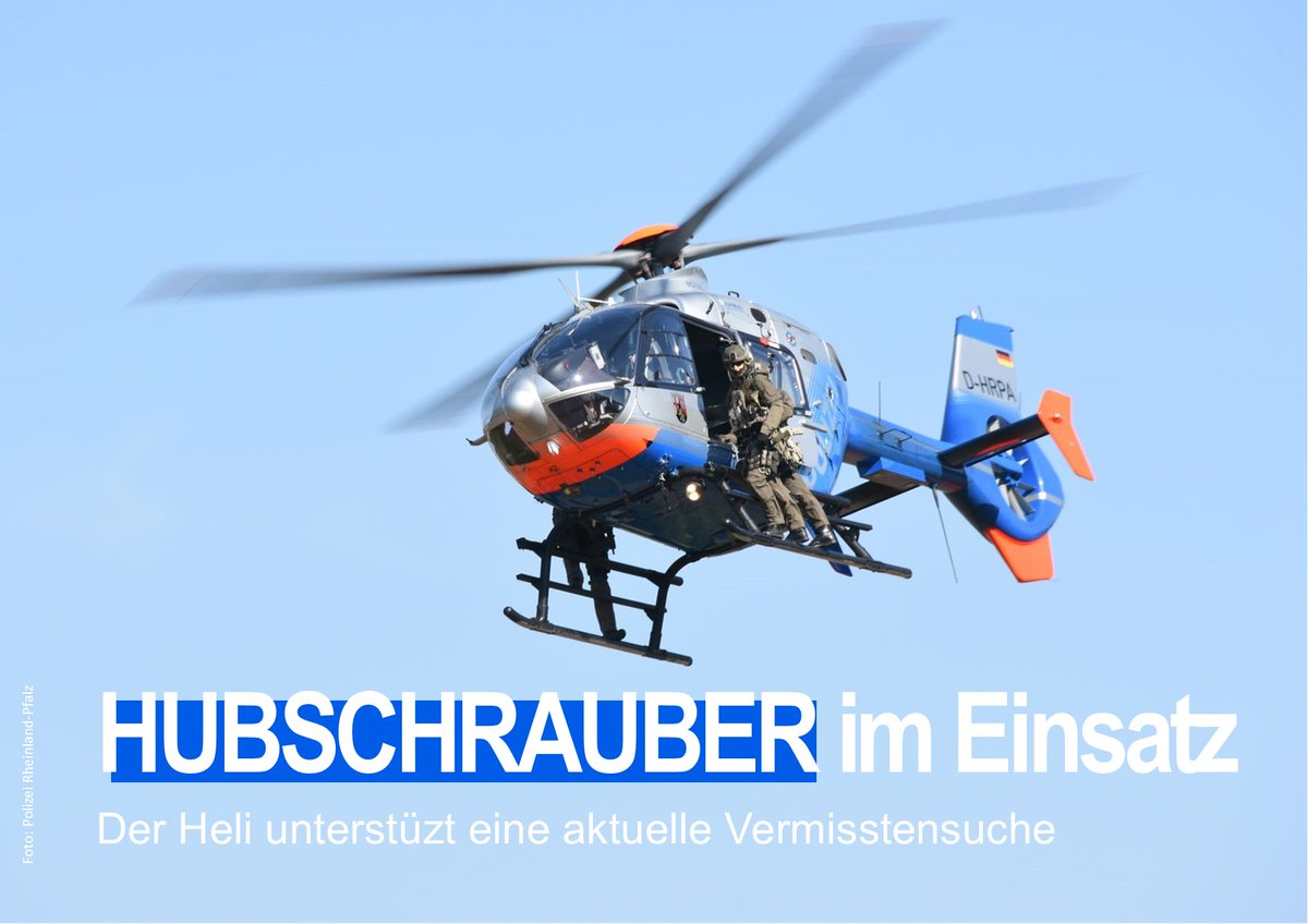 In #Rodenbach befand sich am Abend ein #Hubschrauber im Einsatz. Hintergrund ist eine #Vermisstensuche nach einer Seniorin. Hier geht's zur Pressemeldung: s.rlp.de/A1eH2uB.