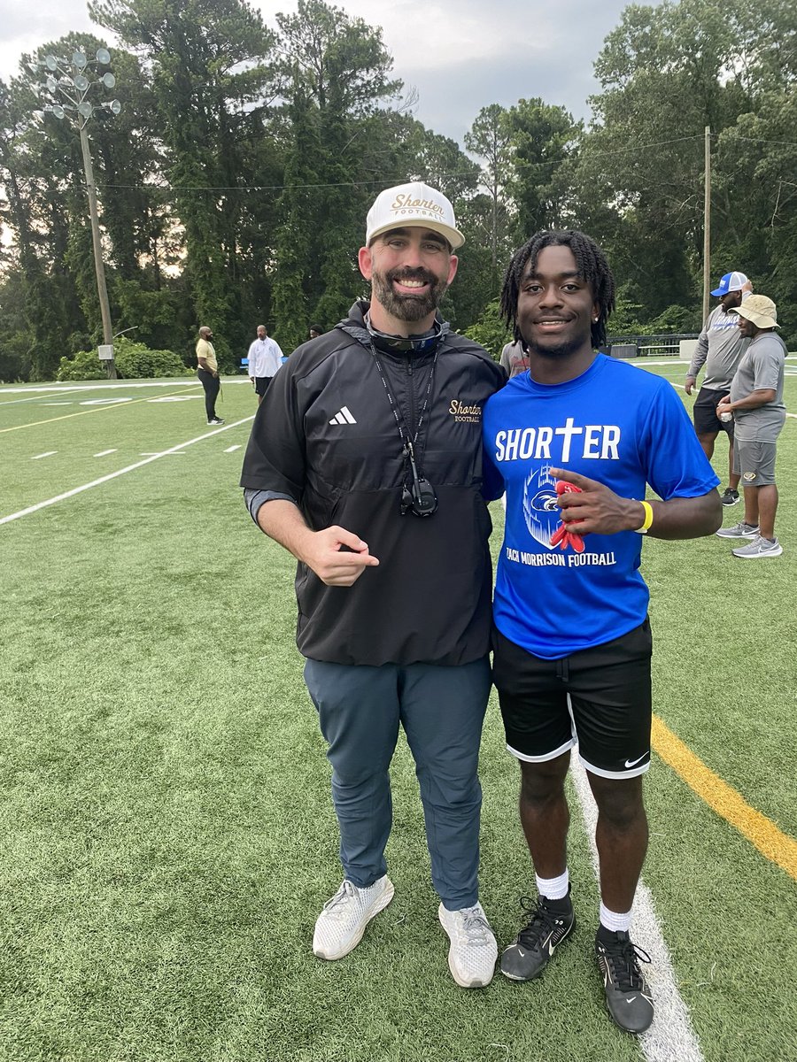 Darience Coleman and Rudii Smith at the Shorter football camp! #TheHCway