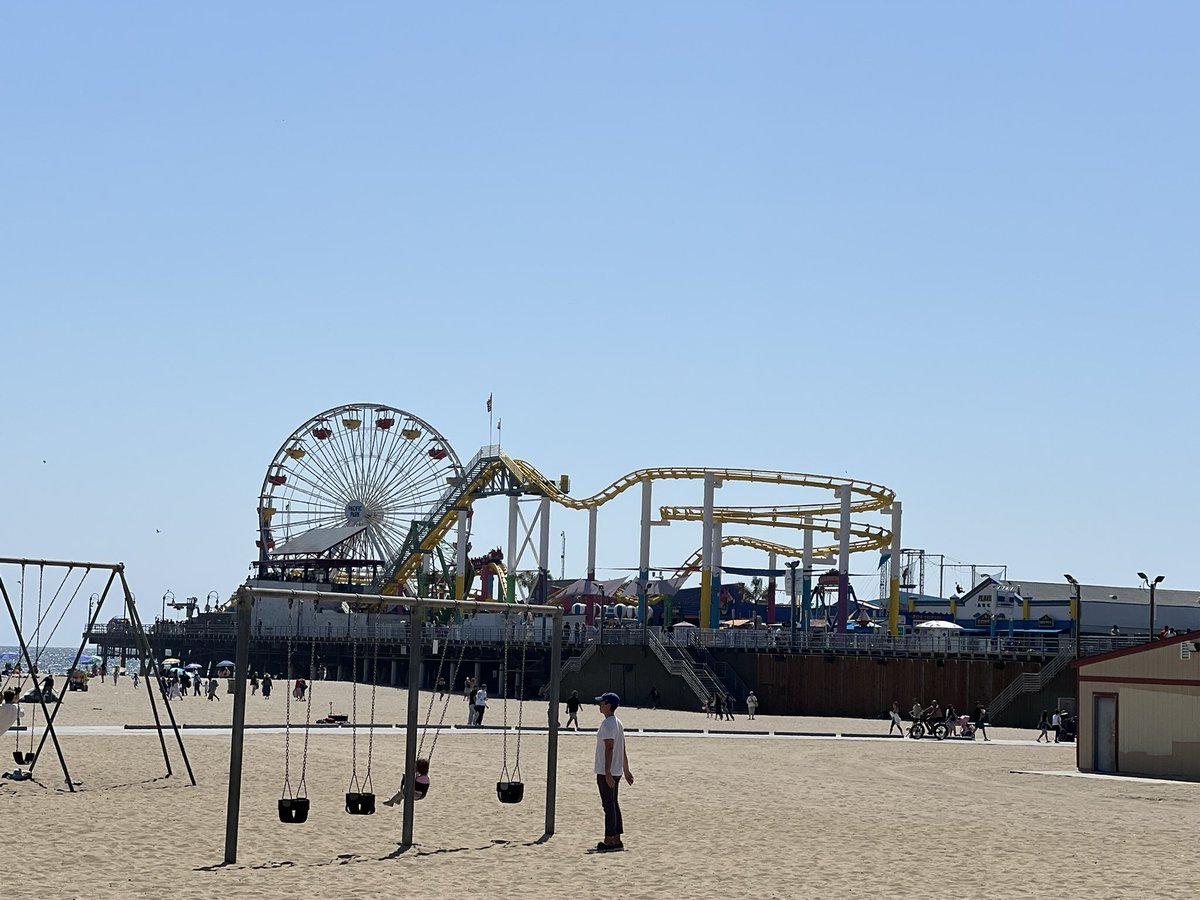 Dad’s at some pier on the beach……