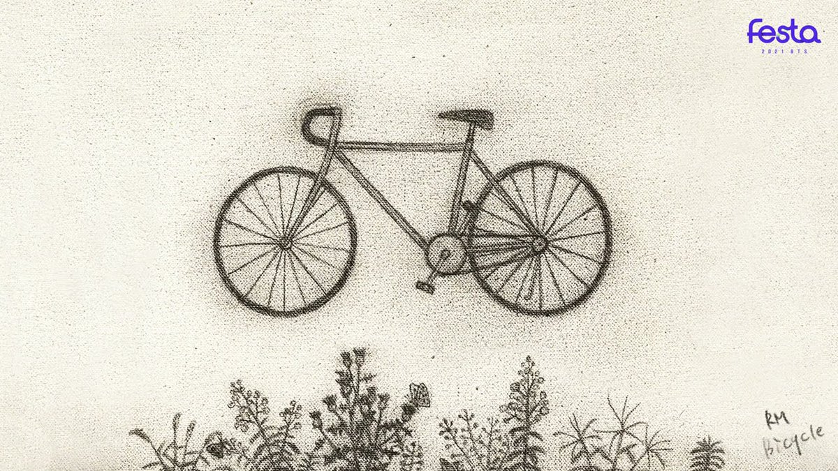 hourlyhyungline's tweet photo. 5 years ago, namjoon released bicycle as part of #/2021BTSFESTA (210607) https://t.co/ZdWbDbdXgh