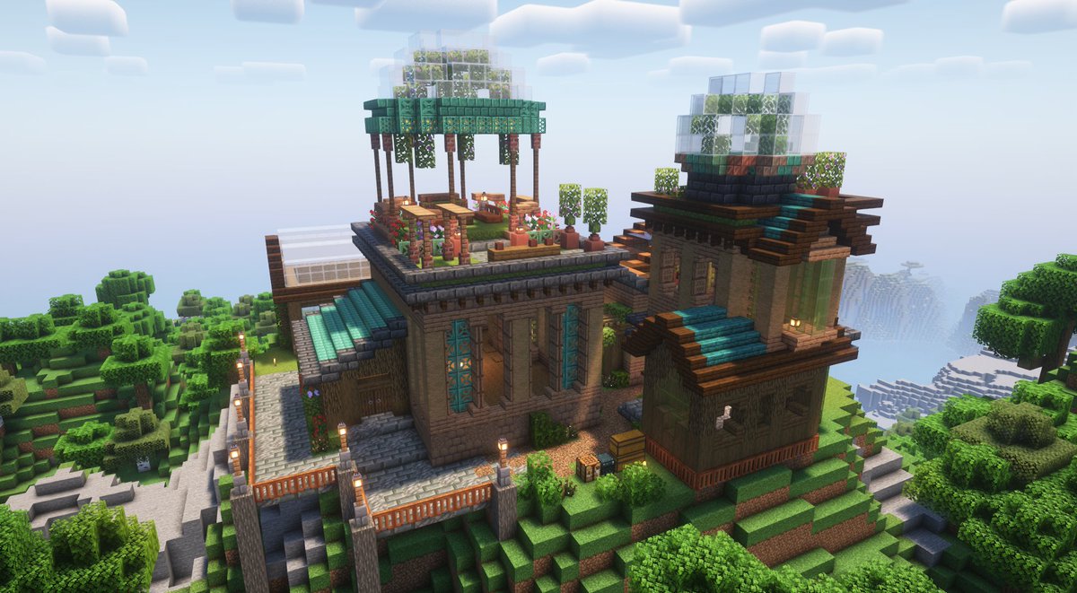Geeky_Misfits's tweet photo. Current WIP... Theres no real purpose for this build besides helping to cover the bubble columns to the skeleton farm (which isn't decorated yet either) :] I'm still detailing but I like the vibe.  
#Corecraft | #Minecraft | #SMP | #MinecraftBuilds https://t.co/XTui3Jekjf