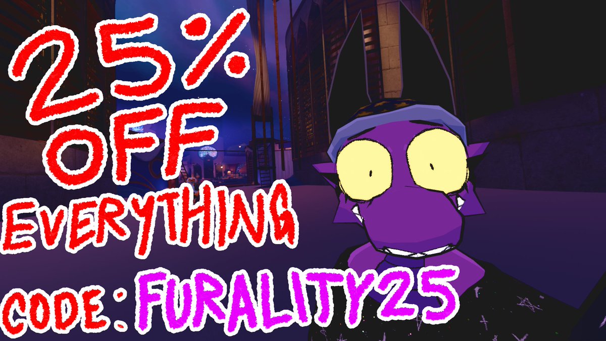 FURALITY!!!!!
25% OFF EVERYTHING ON MY STOREPAGES!!!!
USE CODE: FURALITY25
