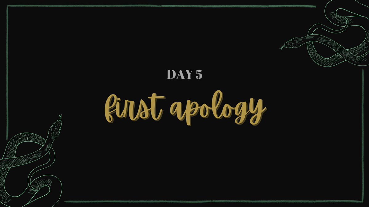 DhrFirsts's tweet photo. Day 5: First Apology https://t.co/mvPvXnkzuE