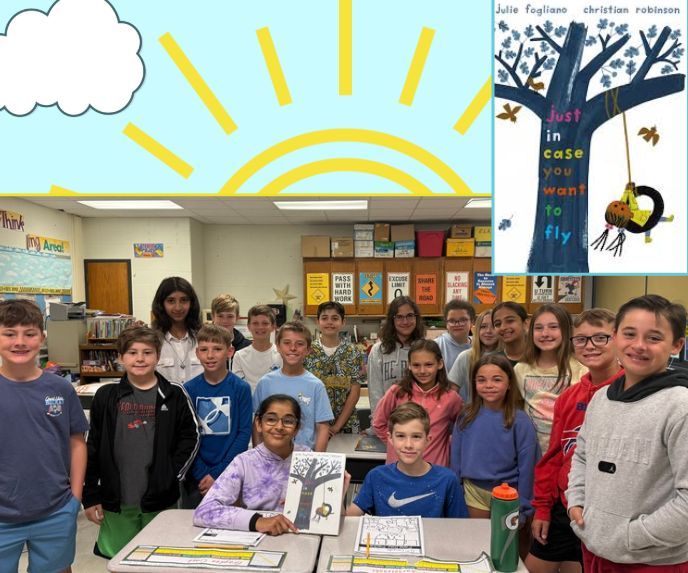 162/180 Mrs. Esposito’s 5th gr class- a send-off filled w/ love, encouragement, &amp; a reminder that no matter how far you go, you’ll always have what you need to soar. Wishing endless adventures &amp; the confidence to take flight! #SheridanHillSharks #ClarenceProud #classroombookaday