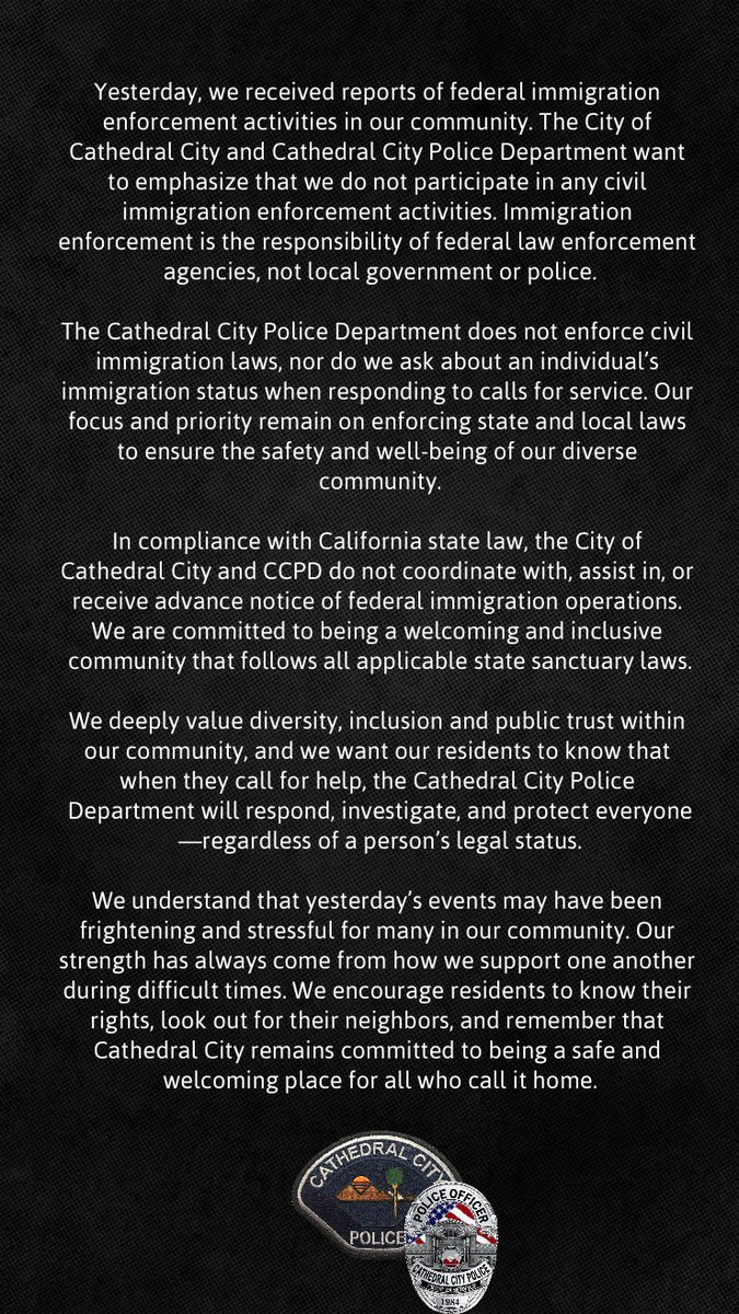 CathedralCity PD tweet media