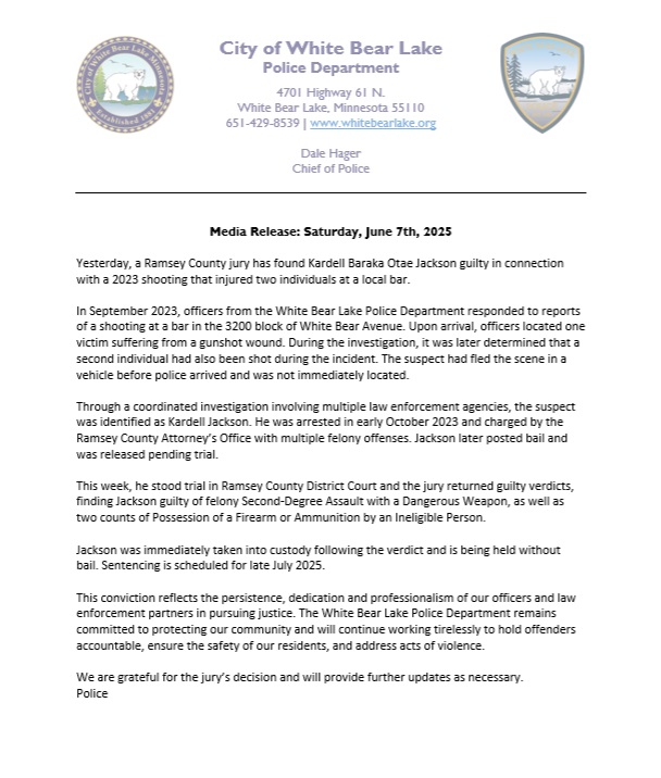 White Bear Lake PD tweet media