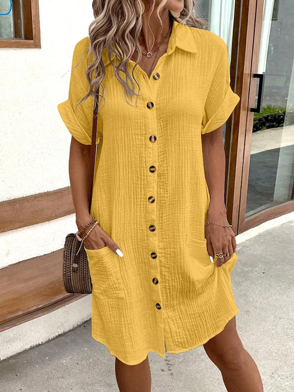 Chenhuan25's tweet image. 💞☘New product:👍 Buttoned Pockets Loose Short Sleeves Lapel Mini Dresses
👉🏽👉🏽Buy Links： nuel.ink/t3mOrp
🐞🦋#&amp;gt;90%Cotton #BLACK #BLUE #Buttoned #Casual #GREEN #Lapel #Leisure_Fashion #Loose #Mini_Dress