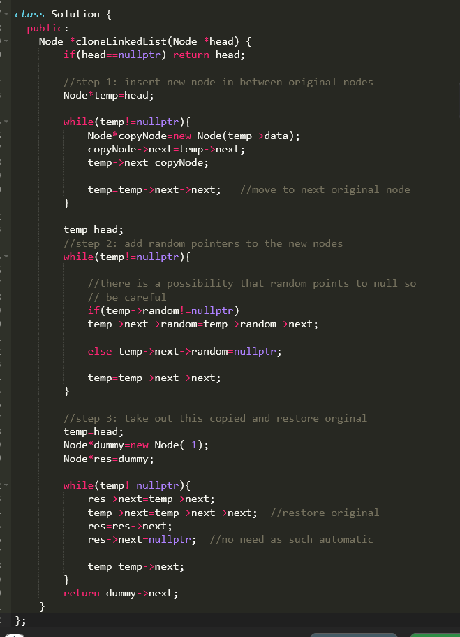 luvNyu102's tweet photo. ✅ Day 70 of GFG160 Days of Problem Solving! 🧠🔁

Cloned a tricky linked list with random pointers!
No shallow copies—only deep precision 🎯
Map-based cloning magic 🗺️✨
OG list untouched, copy exact!
TC: O(n) | SC: O(1)  

#gfg160 #geekstreak2025 #linkedlist #deepcopy #dsa https://t.co/yOjK1VSPz6
