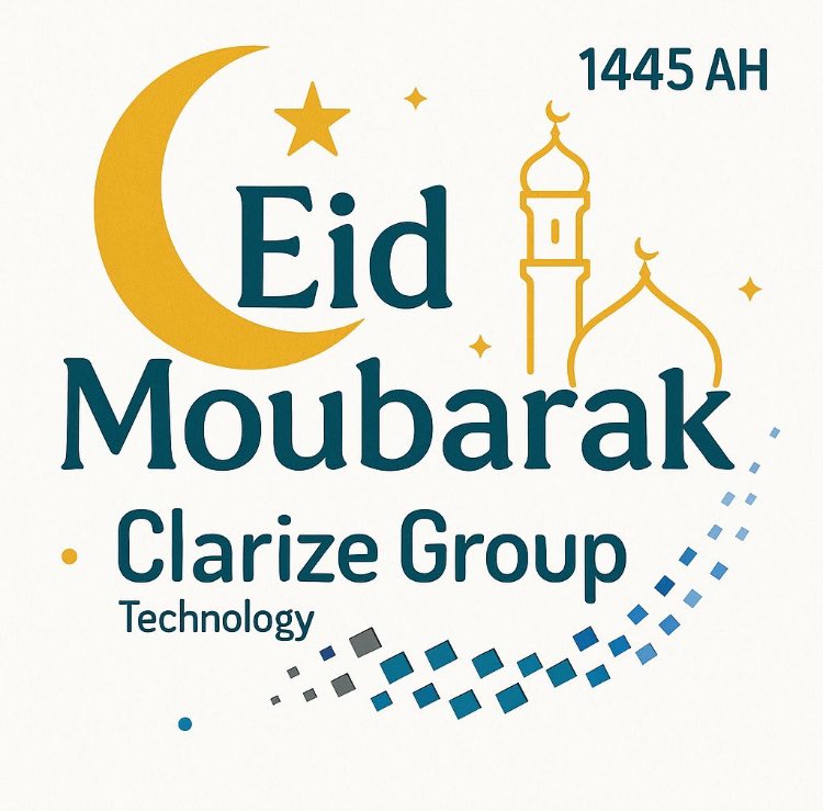 ClarizeGroup's tweet photo. Eid Moubarak 1445 AH

De la part de toute l’équipe Clarize Group Technology, nous vous souhaitons une fête bénie, remplie de paix, de spiritualité et de moments précieux avec vos proches. 🌙

Merci à nos partenaires, clients, collaborateurs et soutiens pour leur confiance 1/2 https://t.co/VCL8I5nVus
