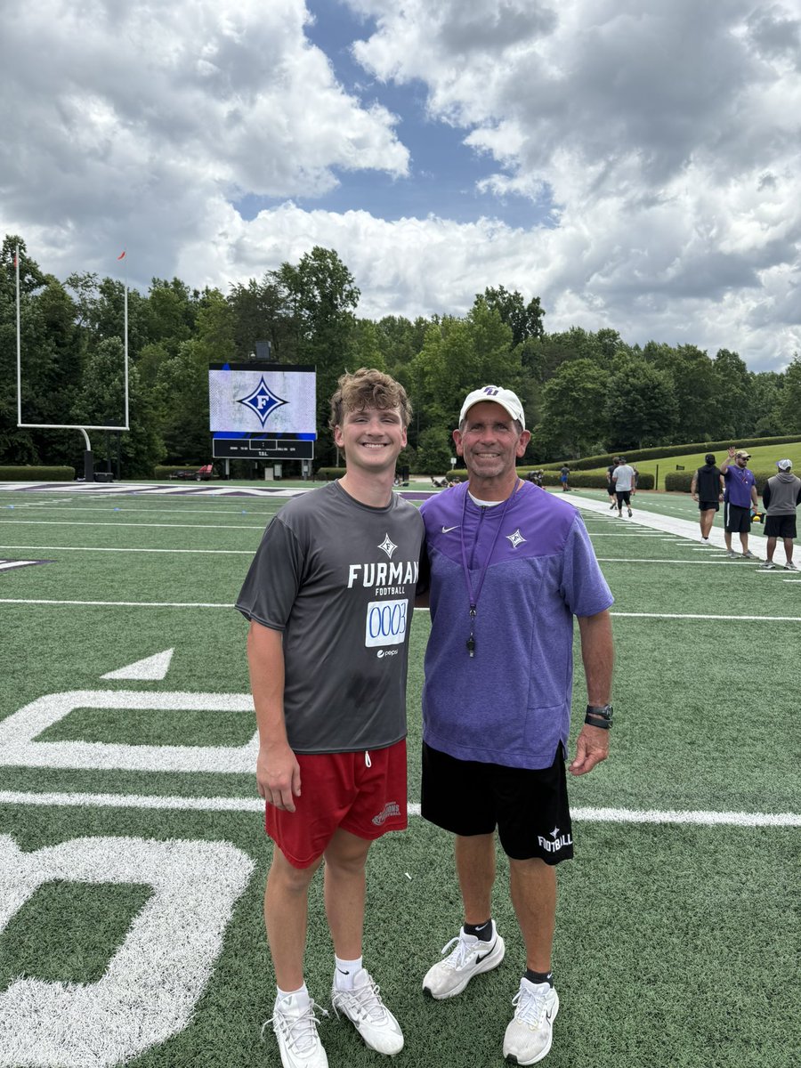 ethanmick_'s tweet photo. Had a phenomenal time today at the @PaladinFootball Mega Camp! Charted a personal and camp best snap time of 0.65! Thank you to @CSpangDB and @HughRyan1 for hosting the event! Cannot wait to be back on campus for a game! @FootballSPHS @southpointeFBSC @coachajcovan @TheChrisRubio https://t.co/nnl5V1cwlU