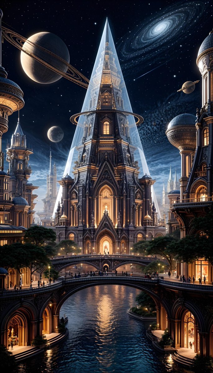 HD Wallpapers 4K

The cosmic city is an incredible vision of technological perfection.
#AIart