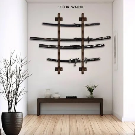 KevLXu's tweet image. Idk why this handle rack reminds me of a katana sword wall holder…