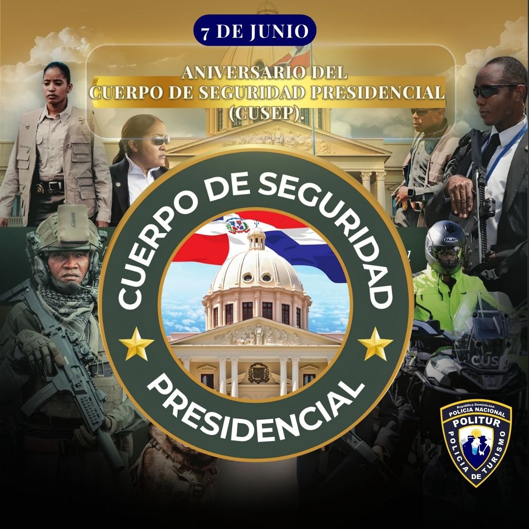 🎖🇩🇴 ¡Feliz Aniversario al Cuerpo de Seguridad Presidencial (CUSEP)! 🇩🇴🎖

Hoy se celebra el Aniversario del Cuerpo de Seguridad Presidencial (CUSEP) es una unidad mixta compuesta por miembros de las Fuerzas Armadas y de la Policía Nacional.