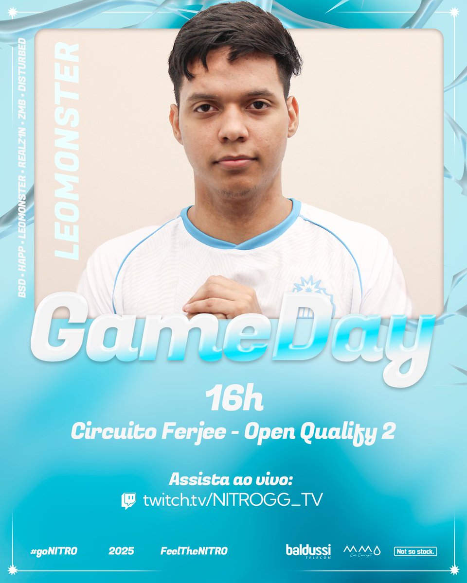 HOJE TEM JOGO do time de CS2 no Circuito Ferjee - Open Qualify 2!
Vamos em busca de conquistar a vaga para o campeonato!

⏳ 16H
🆚 A definir

Vai ter transmissão NITRADA no canal da Nitro:
📺🟣twitch.tv/nitrogg_tv

Venha assistir! 💥💥💥

#goNITRO #feeltheNITRO