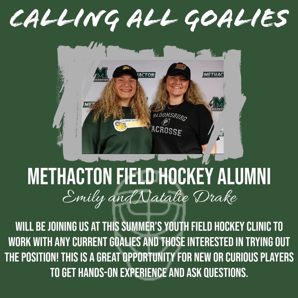 🏑 Registration is OPEN for our Summer Youth Field Hockey Clinic! New to the game or looking to sharpen your skills? These sessions are perfect for players of all levels. Note: We have one set of goalie equipment available to share, so time in gear may be limited.