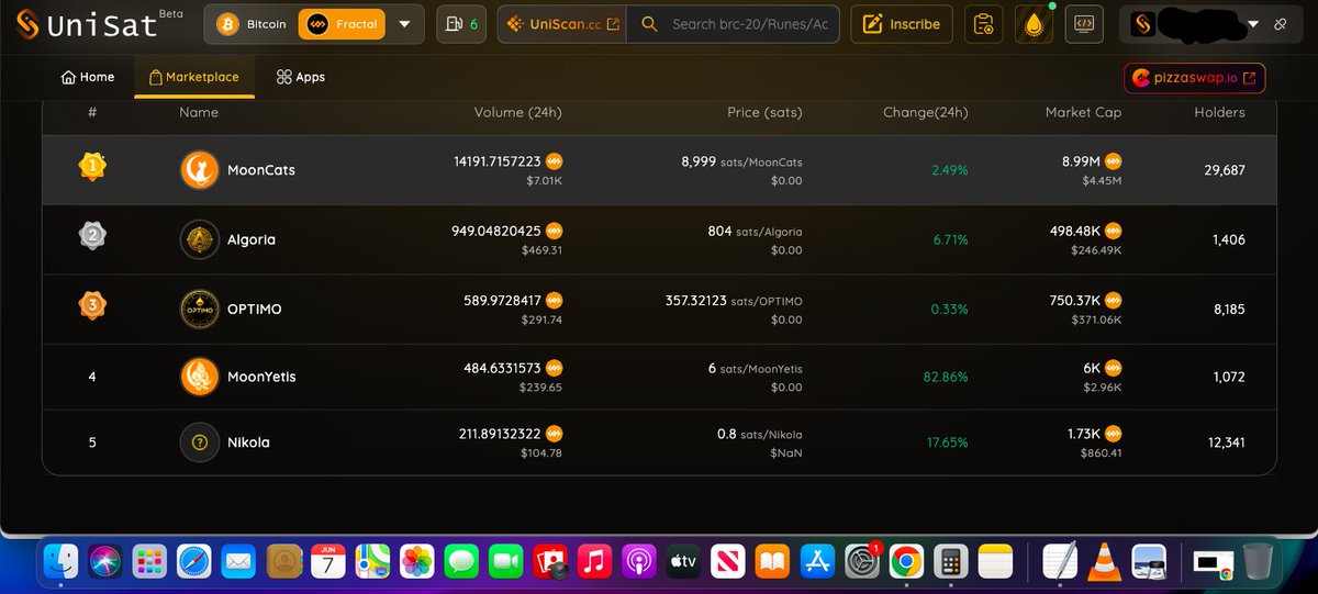 AlgoriaFB's tweet photo. 🚀 Top 3 Trending BRC-20 Tokens (07 June 2025)
📊 Source: UniSat
1️⃣ MoonCats 🐱 | Price: 8,999 sats | +2.49%
2️⃣ Algorla ⚫ | Price: 804 sats | +6.71%
3️⃣ OPTIMO ⚙️ | Price: 357 sats | +0.33%
#BRC20 #FractalBitcoin #MoonCats #Algorla #OPTIMO #UniSat #Crypto #Bitcoin #FB #FBToken https://t.co/KBtZBzdiyr