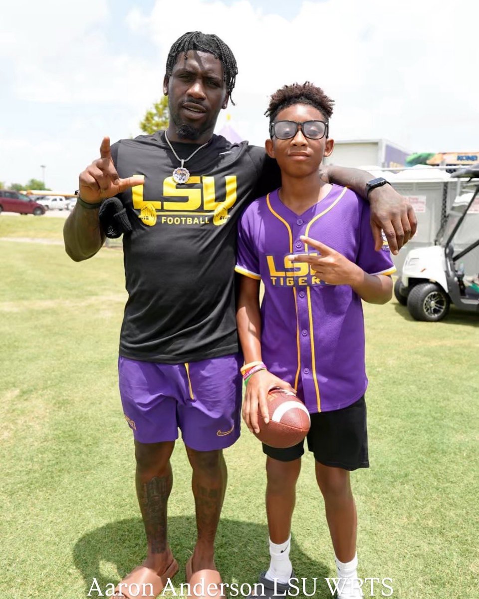 TYSON ARTERBERRY (@t3_tyson) on Twitter photo Aaron Anderson LSU Wr we just played catch smh 💜💛 😤 <a href="/Coach_Hankton/">Cortez Hankton Jr.</a> and got to meet Coach <a href="/FrankWilson28/">Frank Wilson</a> W Camp #geauxtigers <a href="/LSUfootball/">LSU Football</a> <a href="/drobalwayzopen/">David Robinson</a> #alwaysopen Aaron Anderson LSU Wr we just played catch smh 💜💛 😤 <a href="/Coach_Hankton/">Cortez Hankton Jr.</a> and got to meet Coach <a href="/FrankWilson28/">Frank Wilson</a> W Camp #geauxtigers <a href="/LSUfootball/">LSU Football</a> <a href="/drobalwayzopen/">David Robinson</a> #alwaysopen